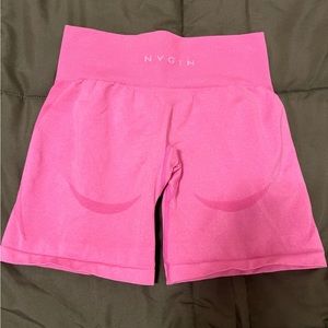 NVGTN bubble gum pink contour seamless shorts